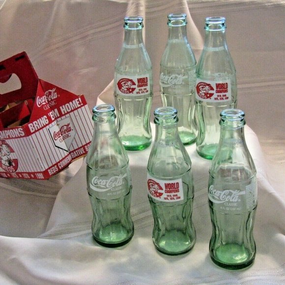 Coca cola Classic Cincinnati Reds 6 pack bottles - Picture 3 of 7
